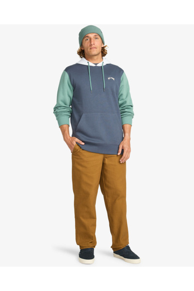 BİLLABONG Men's Blue Arch Block Po Sweatshirt Ebyft00155-4882