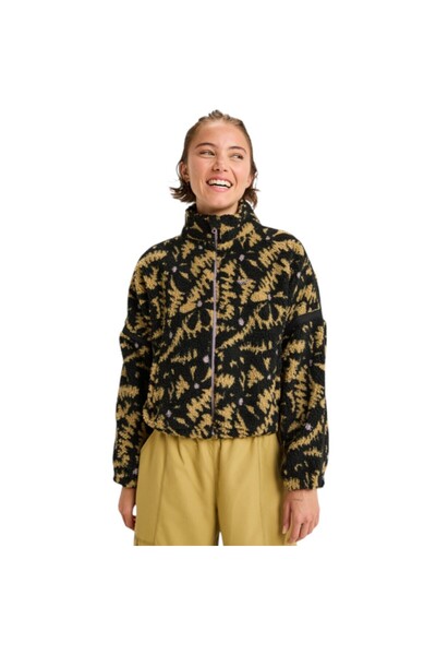 Roxy Women's Anthracite Boundless Spirit Zippered Fleece Erjpf03220-6455