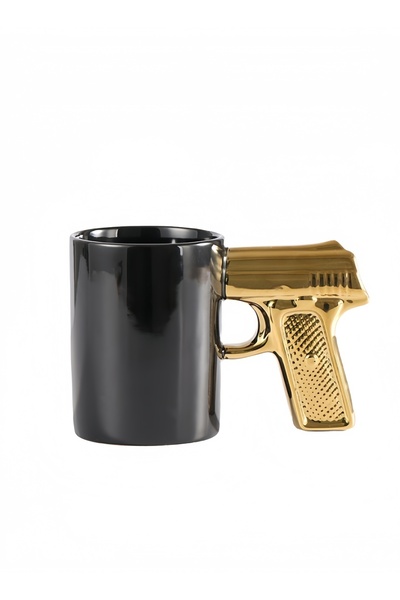 VAODO Creative Coffee Cup, Novelty Mug for Coffee, Juice, Water, Tea,Ceramic Cup with Unique Handle 350ML