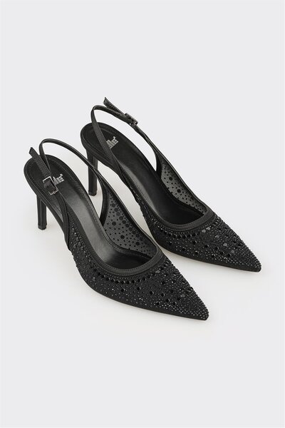 Elle Shoes Siyah Kadın Topuklu Ayakkabı