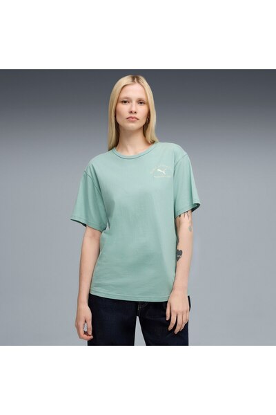 Puma Dámské tričko Class Relaxed Tee, modré, světle šedé