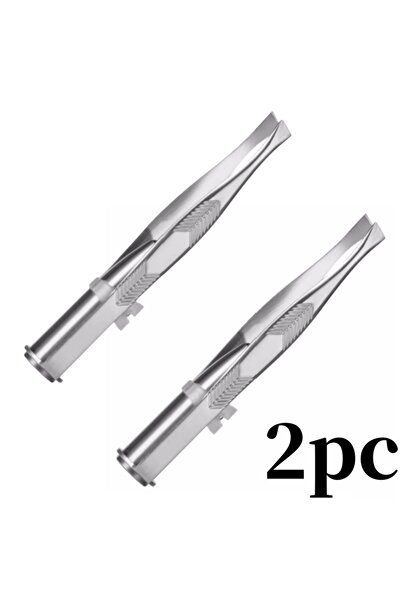 Choice7 2pc silvery Eyebrow Tweezer with LED Light Smart Design Precision Eyelash Hair Remove Clip Stainless