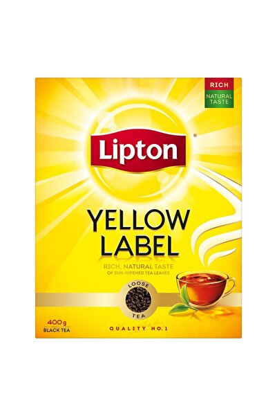 Lipton شاي أسود سائب بالعلامة الصفراء 400 جرام، نكهة غنية قوية، مزيج ممتاز للتخمير الطازج اليومي