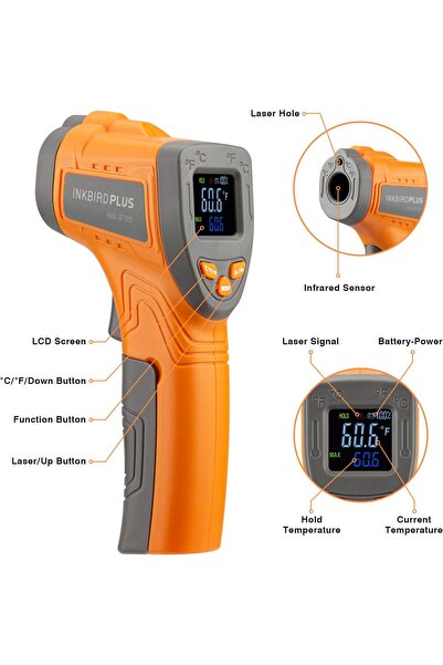 erorex Ink-Ift01 Industrial Infrared Thermometer Non-Contact Digital Laser Temperature Thermometer