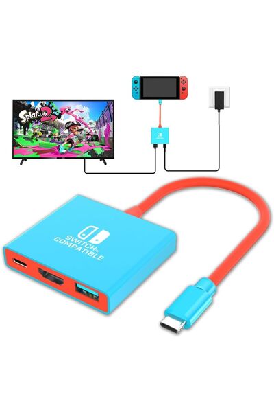 erorex Switch Hdmi Dock Adapter Switch Tv Adapter Switch Docking Station Portable Charging Switch Tv Dock