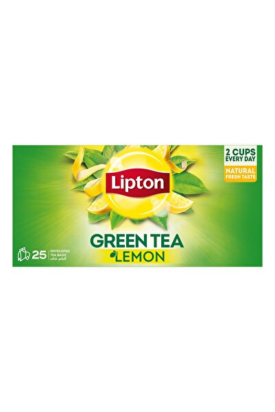 Lipton Lemon Green Tea 25 TeabagsLight Refreshing Citrus Flavored Tea for Daily Wellness Routine