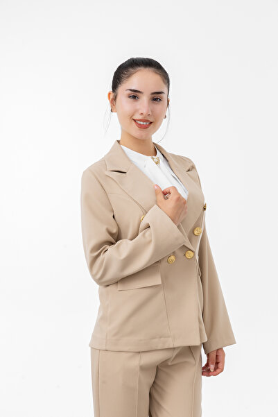 Joui Co Kids Girls Suit Set Blazer Jacket Pants and Chiffon Shirt 3Pcs