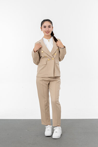 Pantulux Kız Çocuk Özel Gün Takım Elbise Blazer Ceket Pantolon ve Gömlek Seti