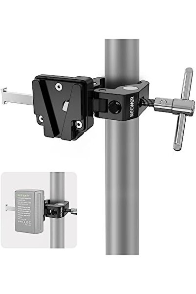 NEEWER Small V-Mount Battery Plate with Wide Super Crab Clamp and QR Lock