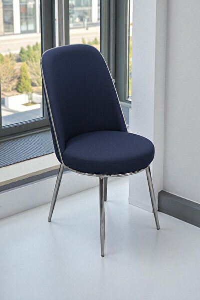 KUMS 4 Adet Sandalye Mutfak Salon Yemek Odası Sandalyesi Metal Ayak