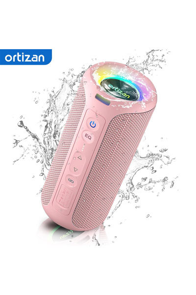 choice2 مكبر صوت بلوتوث Ortizan X8 Pro وردي مقاوم للماء، محمول، قوي الصوت، مع...