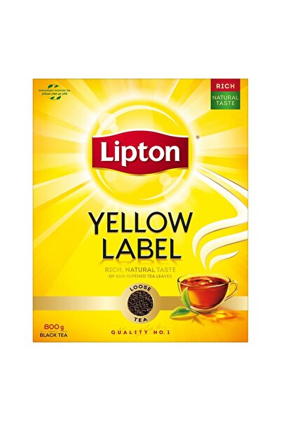 Lipton شاي أسود سائب ذو علامة صفراء، 800 غرام، شاي أسود قوي وكامل القوام لروتين تخمير يومي غني
