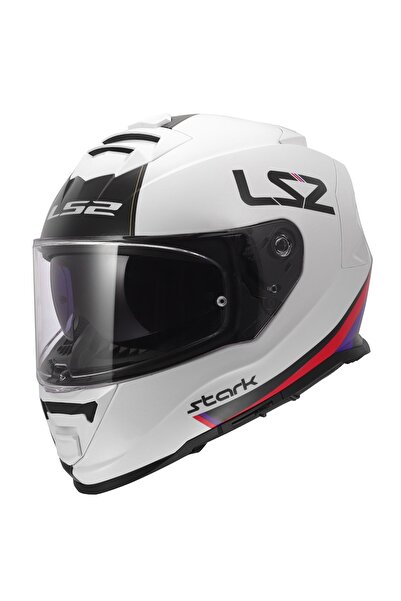 LS2 STORM 2 KASK KAPALI STARK BEYAZ-KIRMIZI-MAVİ-SARI