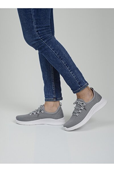 stilfest Comfortable Lace-Up Summer Casual Sports Shoes Women's Sneaker Gray