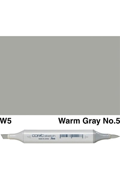 Copic قلم رسم جرافيكي W-5 رمادي دافئ رقم 5 برأسين
