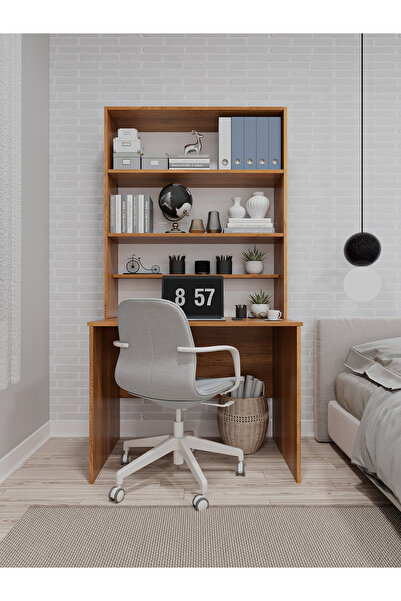 asratrend Asra Trend %100 MDFLAM Raflı Çalışma Masası Bilgisayar Ofis Ders Ma...