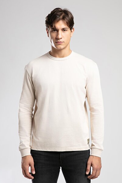 Lee Cooper Jordy Men's O Neck Sweatshirt Beige