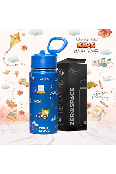 Generic ZeroSpace Kids Stainless Steel Water Bottle, 500ml, Double-Wall Insulated (Navy Blue)