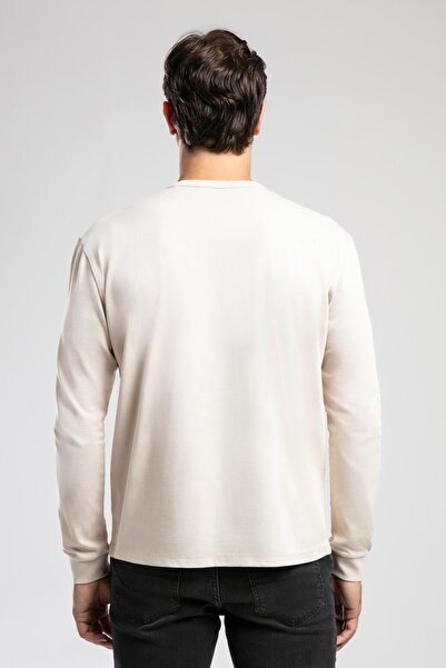 Lee Cooper Jordy Men's O Neck Sweatshirt Beige