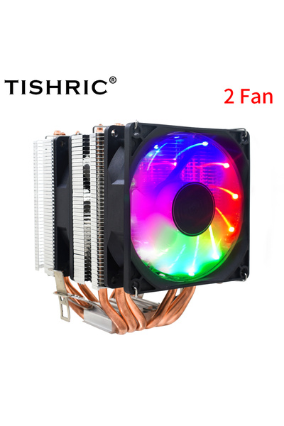 Choice1 Fixed Color LGA115X1200-1700-775 2 Fan 6 Heat Pipes TISHRIC CPU Cooling Fan RGB 4Pin PWM 4/6 Heat Pi