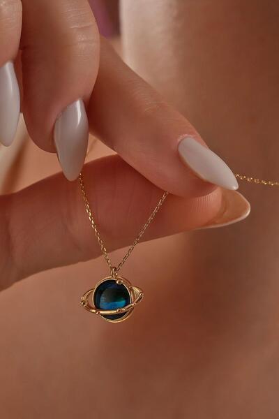 KILIÇOĞLU 14 Ayar Altın Satürn Kolye