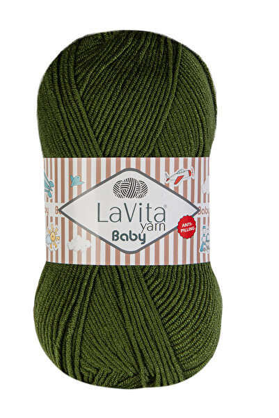 LaVita Yarn Fir pentru tricotat manual pentru bebeluși, 100% acrilic, anti-sc...