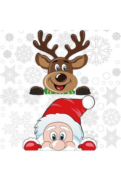 OEM Set de 300 de autocolante de Crăciun pentru ferestre, PVC, multicolore