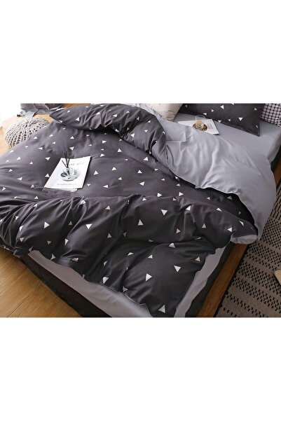 CHIRASO 4 Piece Bedding Set, Satin Cotton Sheet 240x250cm, Duvet Cover 200x230cm, 2 Pillowcases