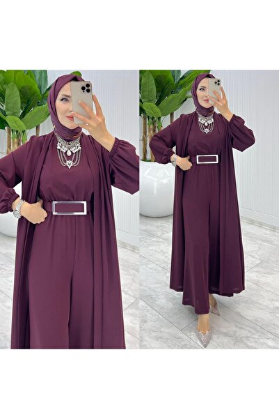 MB MODABERARDİ Kadın Tulumlu Abaya Takımı