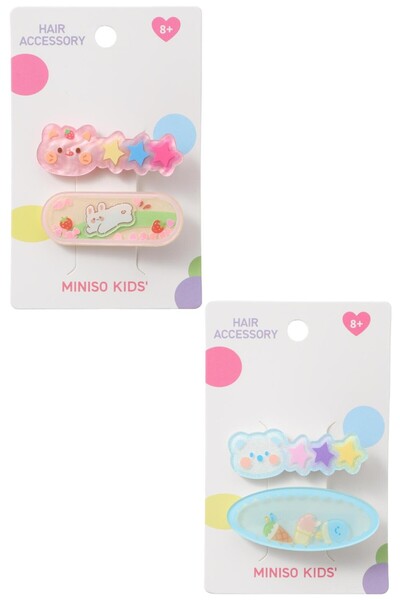 Miniso Eğlenceli Ayı Serisi Saç Tokaları 2 adet