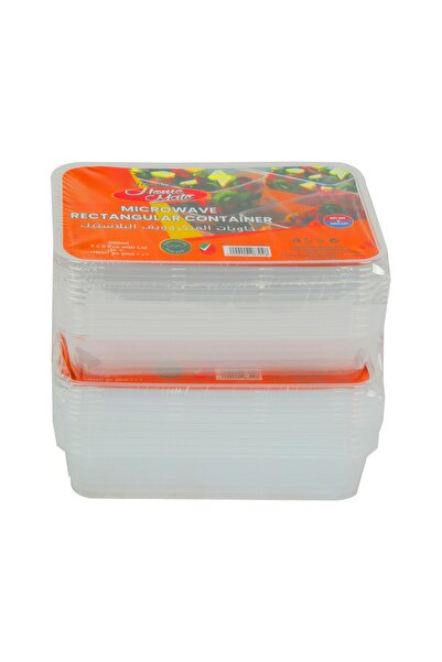 Homemate Home Mate 500ml Microwave Rectangular Containers with Lid – 12 Pcs Set