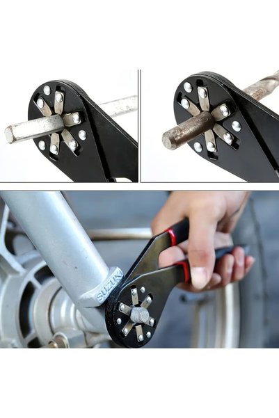 HAS-TEC 8 Inch Magic Wrench |   Multifunctional Adjustable Wrench, Compatible with Sizes 12-20 mm and 1/2"-3/4"