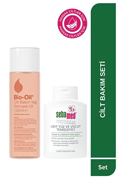 Bio-Oil Çatlak Karşıtı & Leke Karşıtı Bakım Yağı 125ml & Temizleme Jeli 200 ml