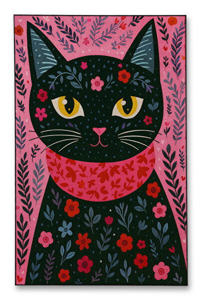 Rugs Modern Halı MOSSO Çok Renkli Kedi Desen Modern Dekoratif Halı mosso500