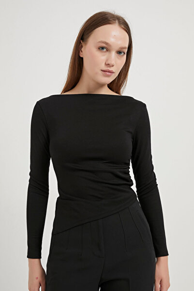 Arma Life ΓΥΝΑΙΚΕΙΑ ΜΠΛΟΥΖΑ ARMALIFE 1504 KAYAK COLLAR ASYMMETRIC ΜΕ ΜΠΛΕ ΜΠΛ...