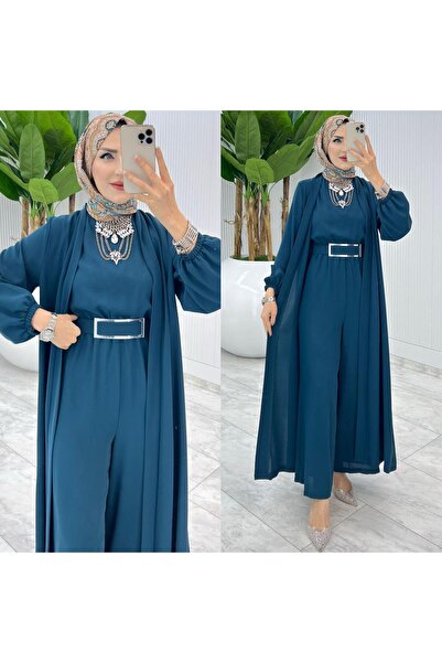 MB MODABERARDİ Kadın Tulumlu Abaya Takımı