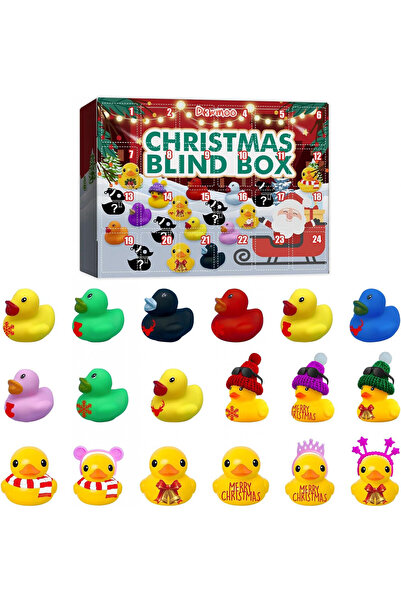 Alaiyaky Christmas Advent Calendar, plastic/rubber, multicolor, 24 pieces