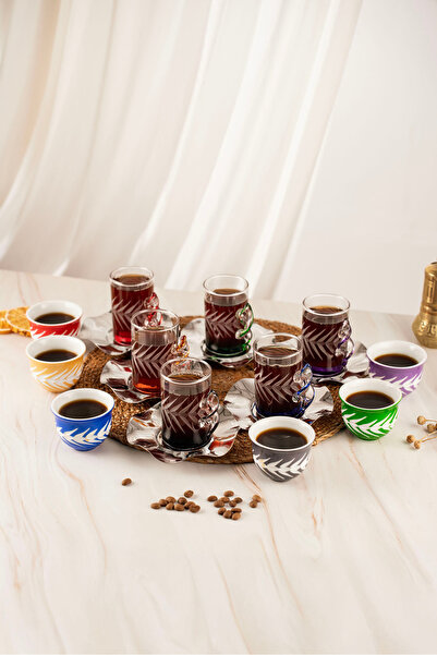 crystalhome 18 Piece Tea and Coffee Set