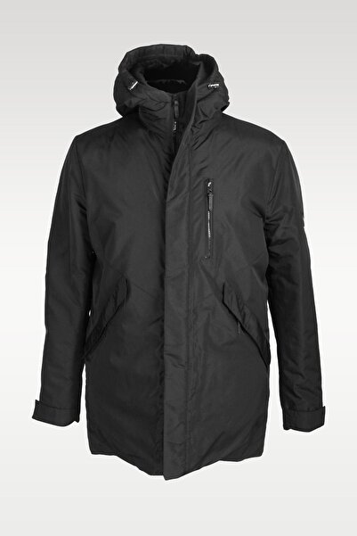 İgs Ανδρικό μαύρο παλτό