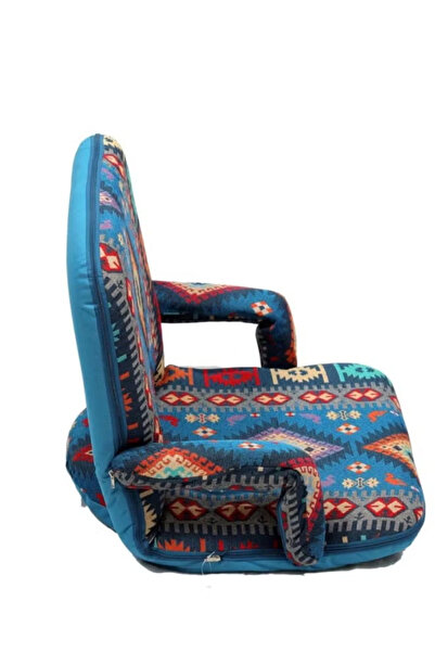 Cady One Ground Chair with Armrests for Camping and Trips Padded Foam with Adjustable Back