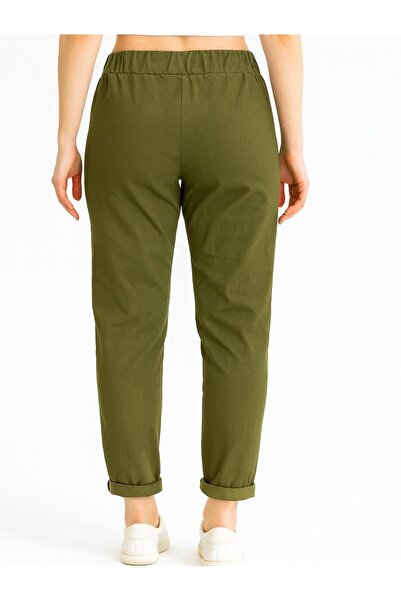 Butik İtalyan Pul Payet Detaylı Likralı Pantolon - YEŞİL