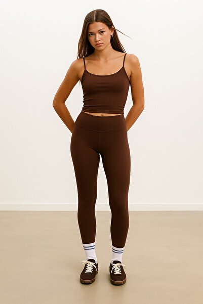 HAKKE Yüksek Bel Paça Bel Baskılı Dalgıç TAYT