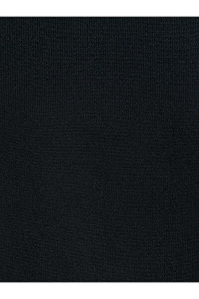 Dilvin 10633 Bisiklet Yaka Yünlü Basic Triko Kazak-Siyah