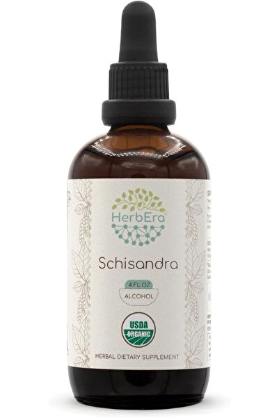 HerbEra Schisandra A120 USDA Organic Tincture | Alcohol Extract, High-Potency...