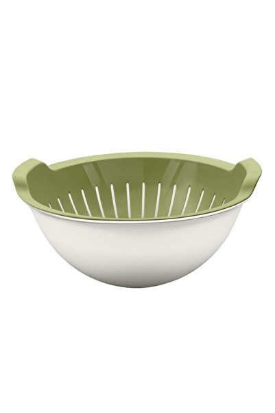 CERONNI مصفاة وعاء 3 لتر، مصفاة فواكه نباتية مع حجرة، أخضر