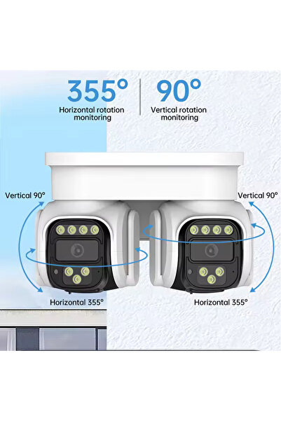 OEM WIFI Surveillance Camera, 360° Panoramic PTZ, LQ9-W, with 2 Lenses, 4MP/4MP Ultra HD