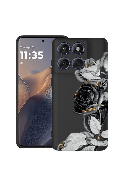 bestcase Carcasă antișoc pentru Motorola Edge 60 Pro cu design negru-roz, 2043681 B 990