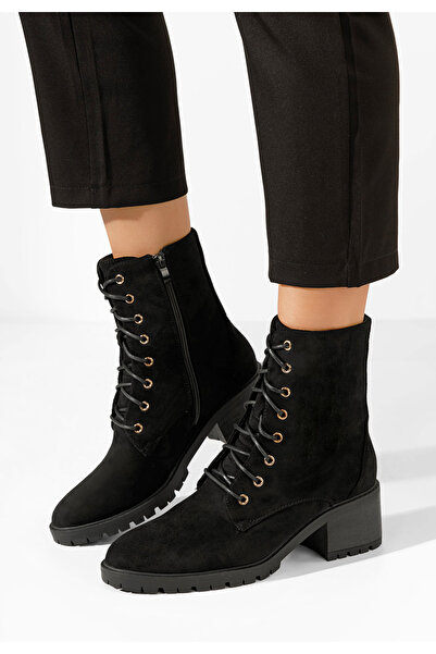 B T Shoes Γυναικεία μποτάκια Cariana Μαύρα