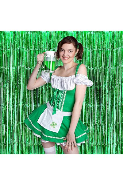 Flippy Fringe Curtain, Flippy, Party Decor Pattern, for Photo Background, Colorful, Size 100x200 cm, Green