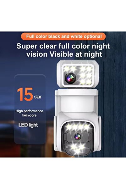 OEM WIFI/IP Surveillance Camera, PTZ, TSS-S291, with 2 Lenses, 4MP/4MP Ultra HD, Night Vision